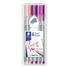 Набор ручек Staedtle Fineliner flamingo, 6 цветов Staedtler