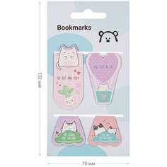 Закладки магнитные для книг Meshu Say Meow, 4 шт, 70 х 132 мм