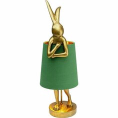 Лампа настольная Kare Rabbit коллекция Кролик, золотой зеленый, 23 х 68 х 26 см