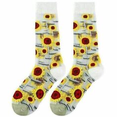 Носки прозрачные Vivid Flowers Подсолнухи Krumpy Socks