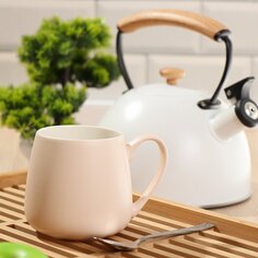 Кружка керамика, 450 мл, Сиенна, Daniks, HMA2-3, кремовая