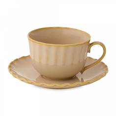 Чашка с блюдцем Easy life Onde песочный 0,25 л