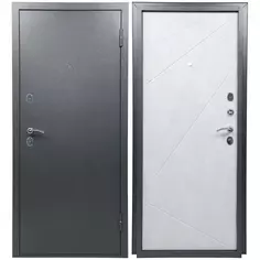Дверь входная металлическая Диагональ 205x96 см. правая бетон Без бренда