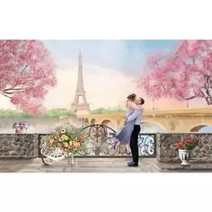 Картина на холсте Париж. Свидание 60x100 см Без бренда