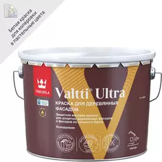 Краска для деревянных фасадов Tikkurila Valtti Ultra База A белая матовая 9 л