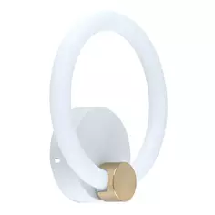 Настенный светильник светодиодный Ottimo круг регулируемый белый свет, цвет бело-золотистый Без бренда