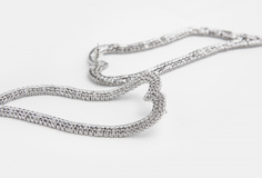 Серьги Длинные сердца с цирконами Attribute Shop