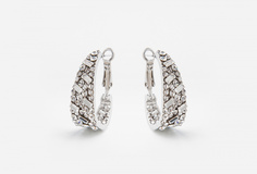 Серьги Овальные конго с цирконами Attribute Shop