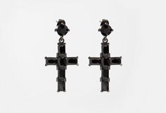 Серьги Кресты черные Attribute Shop