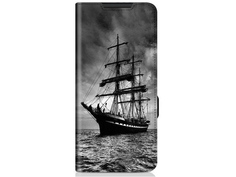 Чехол DF для Realme 10 Pro Plus 5G Flip Print Art017 Black rmFlip-37