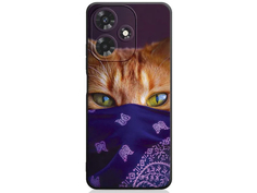 Чехол DF для Infinix Hot 30i Silicone Print Art003 Black inCase-27