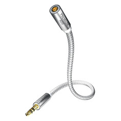 Кабели межблочные аудио In-Akustik Premium Extension Audio Cable 3.0m 3.5mm jack<>3.5mm jack(F)+6.3 jack adapter #00410203