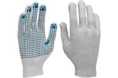 Перчатки 67717 трикотажные для ремонтных и строительных работ, с ПВХ точкой, 6 пар NO Name