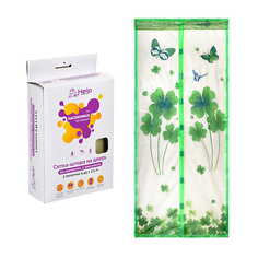 Москитная сетка HELP BOYSCOUT Сетка-штора на дверь ПРОТИВОМОСКИТНАЯ с рисунком, магнитами и крепежом