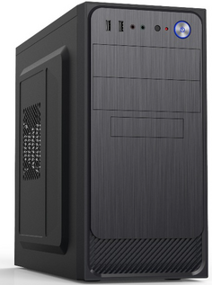 Корпус mATX Foxline FZ-053-SX450R-U32 черный, БП 450W, 2*USB 3.0, audio