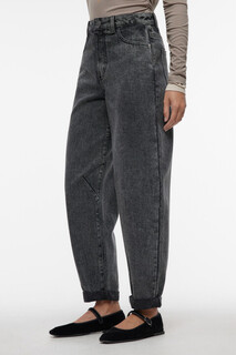 брюки джинсовые женские Джинсы-бананы широкие с подвернутыми штанинами Befree