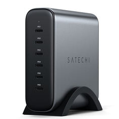 Зарядное устройство сетевое Satechi USB-C 6-port GaN charger, 200Вт, серый