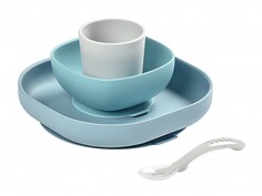 Посуда Beaba Набор посуды (2 тарелки, стакан, ложка) Silicone Meal Set