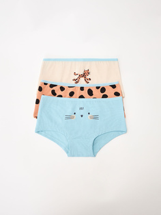 Набор из 3 трусов-слипов с принтом для девочек Sela