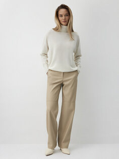 Брюки прямого кроя из экокожи Charuel