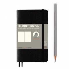 Блокнот Leuchtturm Pocket, 61 лист, без линовки, черный, А6
