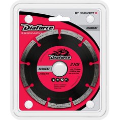 Диск отрезной алмазный DIAFORCE SEGMENT, 115х22,23х8х2,0 мм, сухой рез, 500115