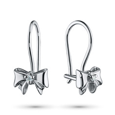 Серьги из серебра с бриллиантами э0601сг07171400 ЭПЛ Даймонд