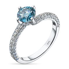 Кольцо из белого золота э0912кц08210006_blue ЭПЛ Даймонд