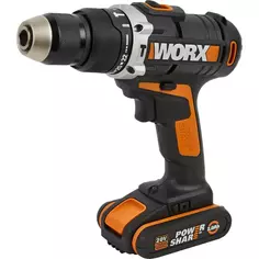Дрель-шуруповерт аккумуляторная ударная Worx WX372, 20 В Li-ion 2x2 Ач
