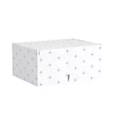 Короб для хранения 16.5x36x28 см полиэстер цвет белый Spaceo