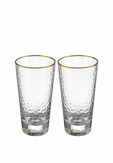 Набор стаканов Elan Gallery 2х320 мл Crystal glass с золотой каймой