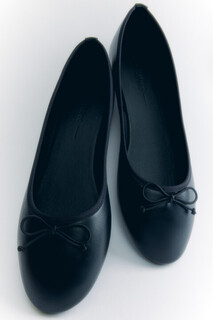 туфли женские Туфли-балетки кожаные с круглым носком и бантиком Befree