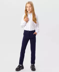 Брюки классические синие Button Blue (146)