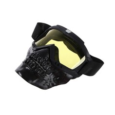 Очки-маска для езды на мототехнике, разборные, визор желтый, цвет черный NO Brand