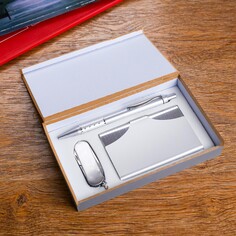 Набор подарочный 3в1 (ручка, визитница, нож 3в1) NO Brand
