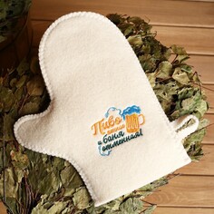 Рукавица для бани войлочная Банная забава