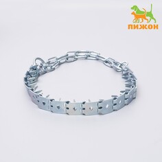 Ошейник строгий пластинчатый, цинк, 50 х 2,3 см Пижон