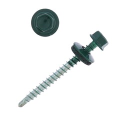 Саморезы кровельные 4.8х50(51) ral6005, темно-зелен., 150 шт. NO Brand