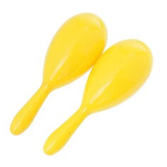 Маракас однотонный, набор 2 шт., цвет желтый NO Brand