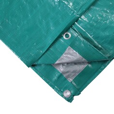 Тент защитный, 8 × 4 м, плотность 120 г/м², уф, люверсы шаг 1 м, зеленый NO Brand