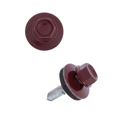 Саморезы кровельные 5.5х19 ral3005, красный, 300 шт. NO Brand