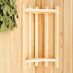 Полка угловая 2 яруса 13×33×55см, липа Добропаровъ
