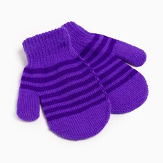 Варежки детские однослойные minaku,цв. фиолетовый, р-р 12-14 (13-14 см)