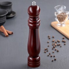 Мельница для специй доляна, 25×4,5 см, металлический механизм, цвет темное дерево