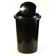 Корзина для бумаг и мусора calligrata uni, 12 литров, подвижная крышка, пластик, черная