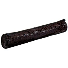 Пенал-тубус для кистей, мягкий, 355 х 65 мм, 7к37, кожзам, принт рептилия, глянцевый, коричневый Calligrata