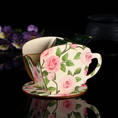 Чайный домик чашка с цветами Дарим Красиво