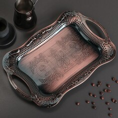 Поднос из нержавеющей стали с ручками NO Brand