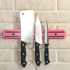 Держатель для ножей магнитный, 33 см, цвет розовый NO Brand