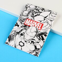 Блокнот а6 на скрепке, 32 листа, marvel, мстители